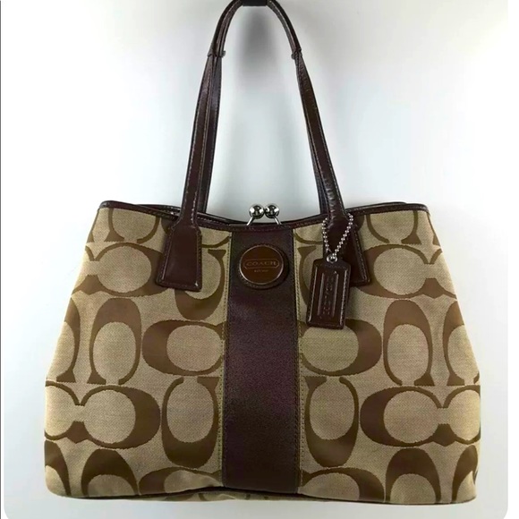 Coach Handbags - Coach Signature Carryall: Tan/Brown